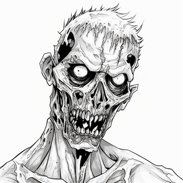 Free Printable Zombie Coloring Pages Detailed Massurrealism ...