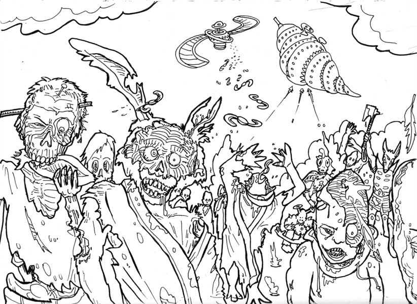 free printable coloring pages zombies