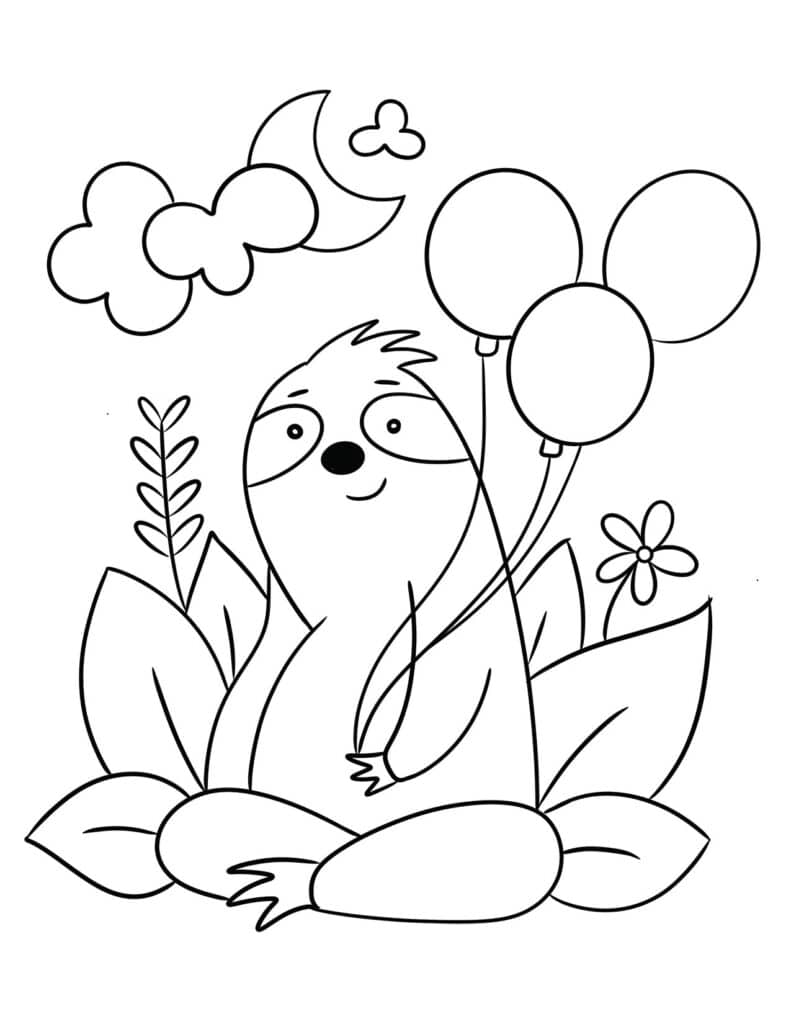 Free Printable Sloth Coloring Pages! ⋆ The Hollydog Blog