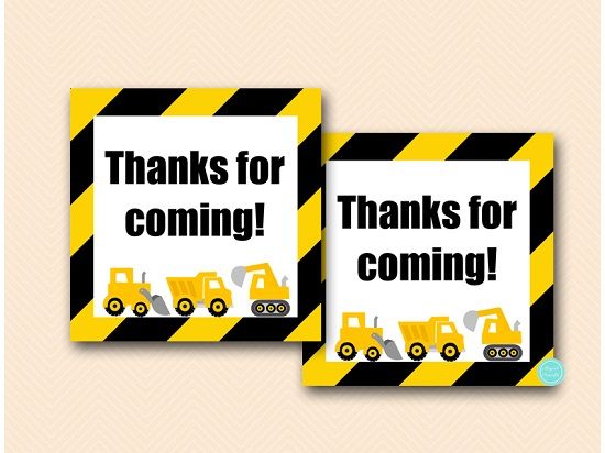 free printable construction thank you tags