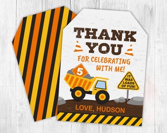 free printable construction thank you tags