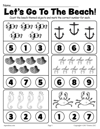 FREE Preschool Counting Worksheets and Printables