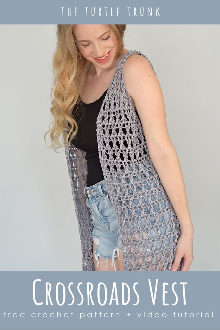Free Crochet Vest Pattern - Crossroads Vest Crochet Pattern