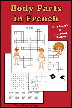 free printable crossword puzzles body parts