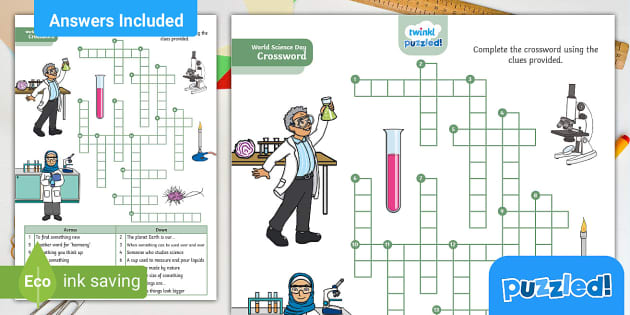 World Science Day Crossword Puzzle (teacher made) - Twinkl