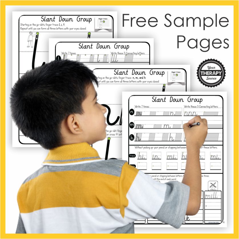Free Printable Cursive Practice Sheets - Your Therapy Source