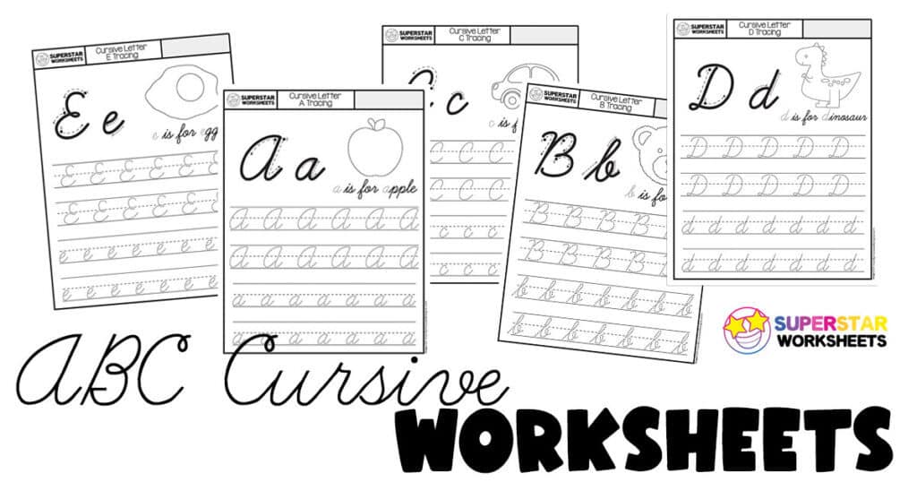 free printable cursive handwriting worksheet for kids