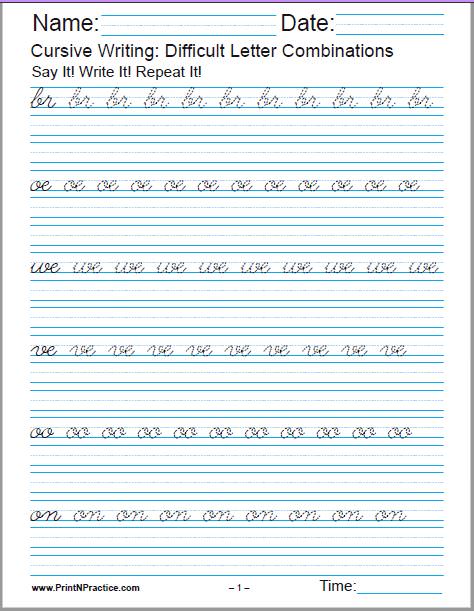 50+ Cursive Writing Worksheets ⭐ Alphabet Letters, Sentences ...