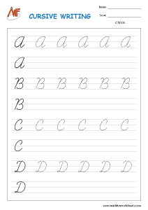 Practice Cursive Writing Worksheet Free Printable, 47% OFF