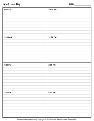free printable daily organizer template