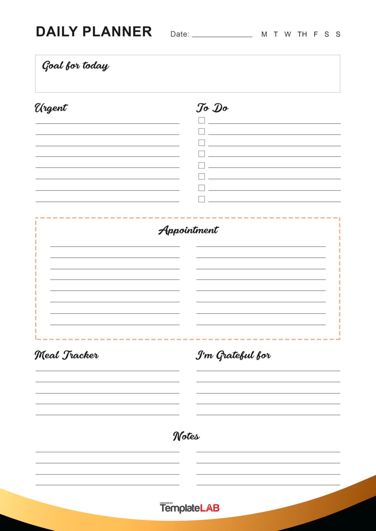 25 Printable Daily Planner Templates (FREE in Word/Excel/PDF)