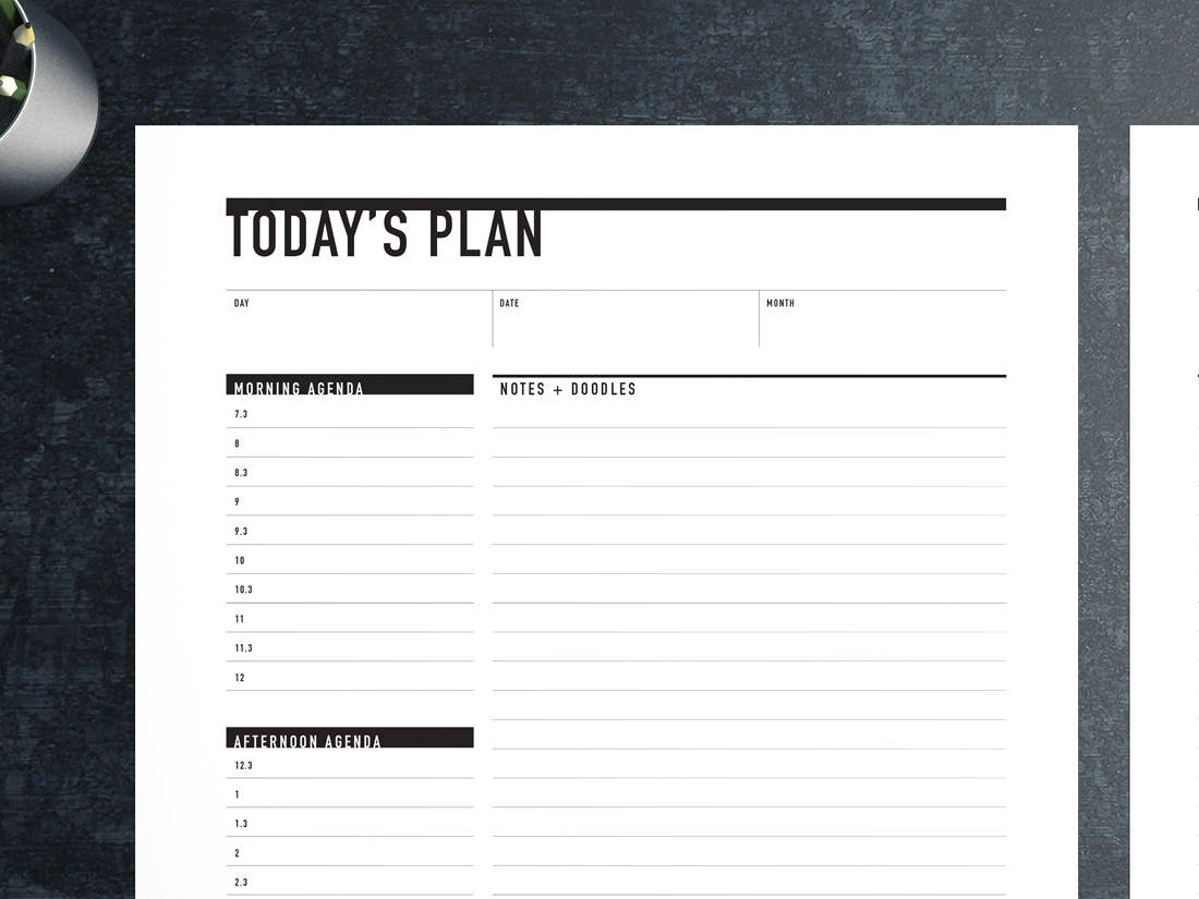 free printable daily planner template 2017