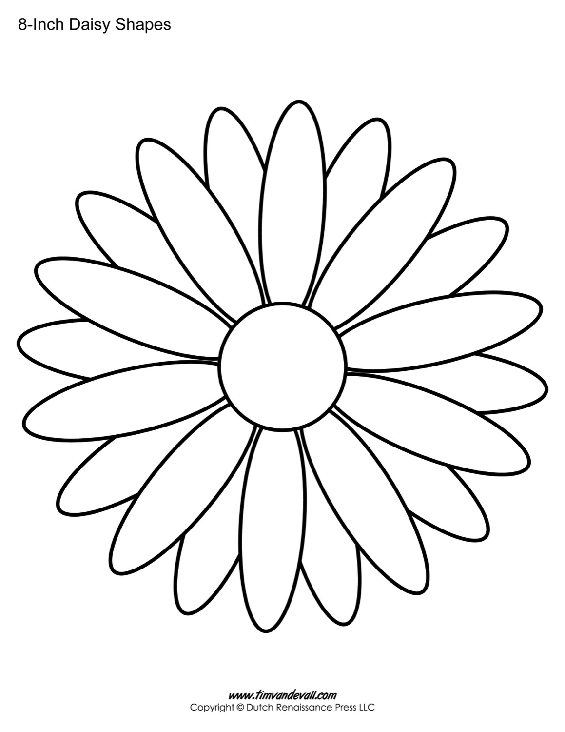 Daisy Templates - Tims Printables