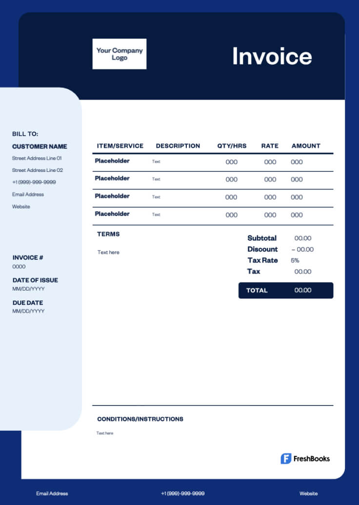 free printable daycare invoice template
