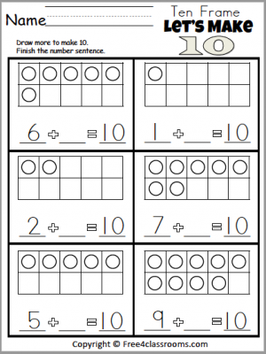 free printable decomposing numbers worksheets