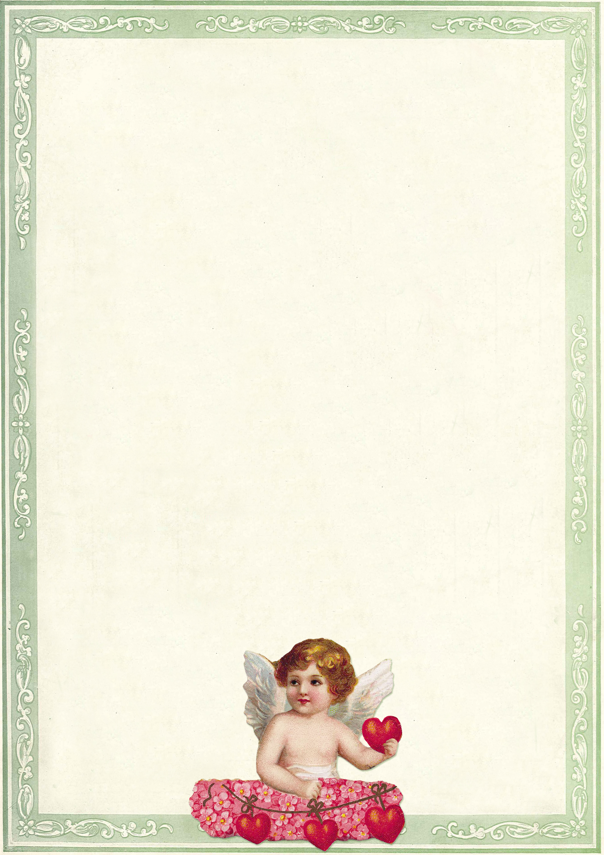 Cherub Love Letters - Free Printable Stationery Set - Wings of Whimsy