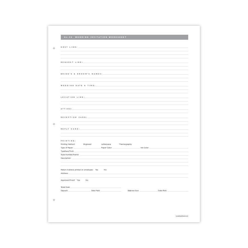 Wedding Planning Pages - Free PDF Download | Gartner Studios