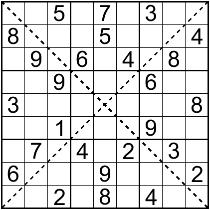 free printable diagonal sudoku