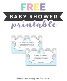 free printable diaper raffle tickets elephant