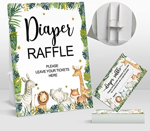 free printable diaper raffle tickets safari