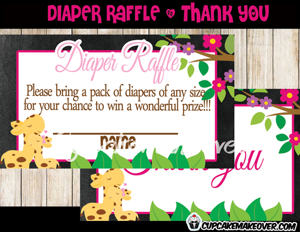 free printable diaper raffle tickets safari