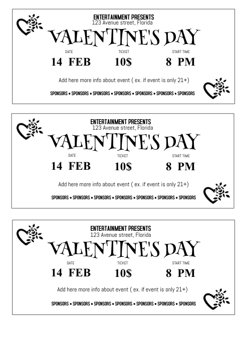 free printable dinner tickets