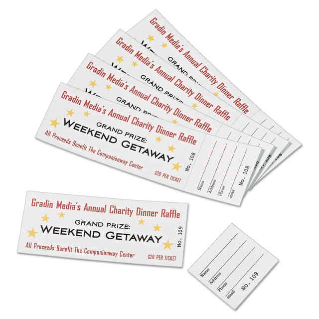AVE16154 Printable Tickets by Avery | OnTimeSupplies.com