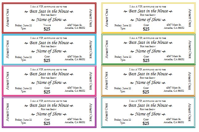 12+ Free Event Ticket Templates | Make Your Own Tickets