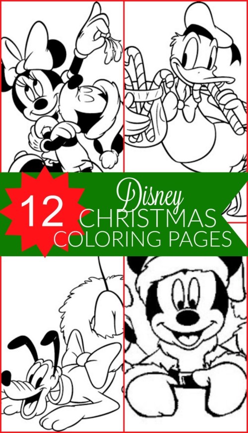 Free Disney Christmas Printable Coloring Pages for Kids - Honey + Lime