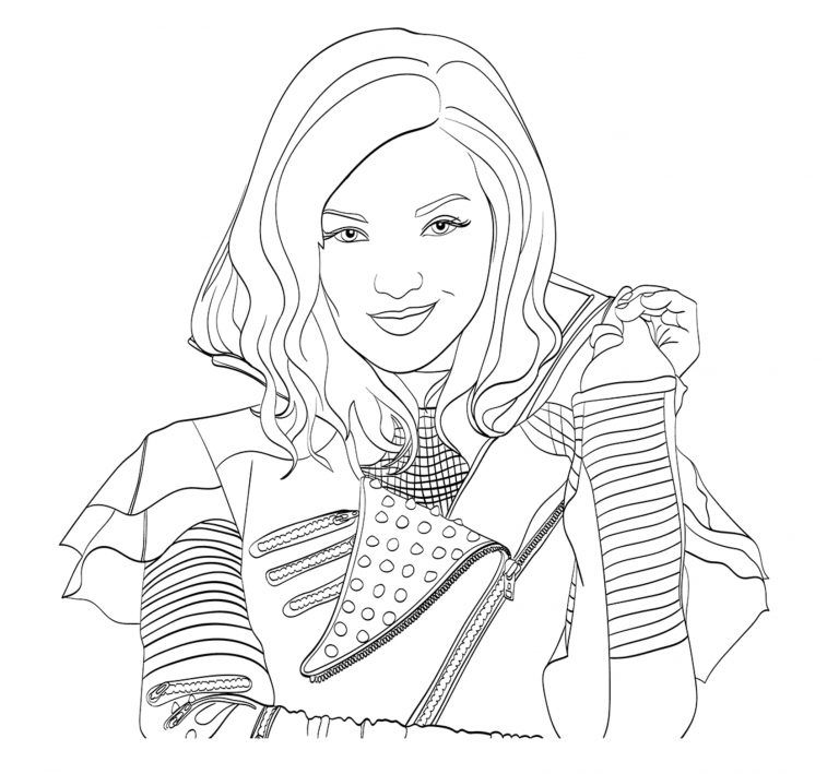 free printable disney descendants coloring pages