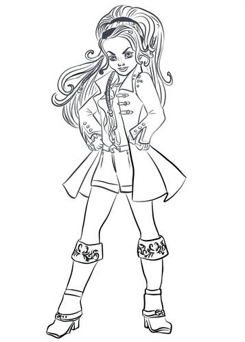 free printable disney descendants coloring pages