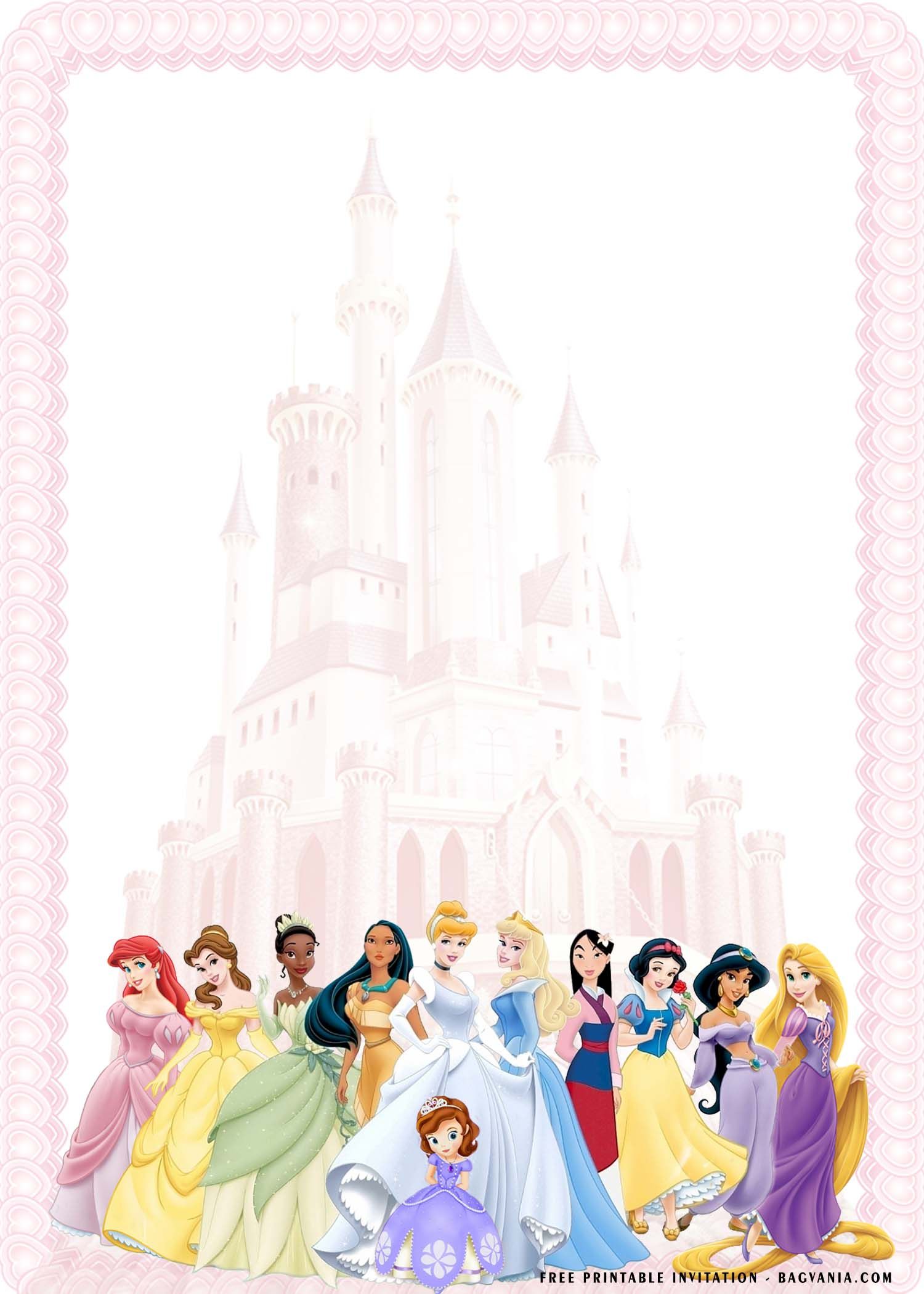 FREE Printable) – Cute Disney Princess Birthday Invitation Templates - Worksheets Library free-printable-cute-disney-princess-birthday-invitation-templates-worksheets-library