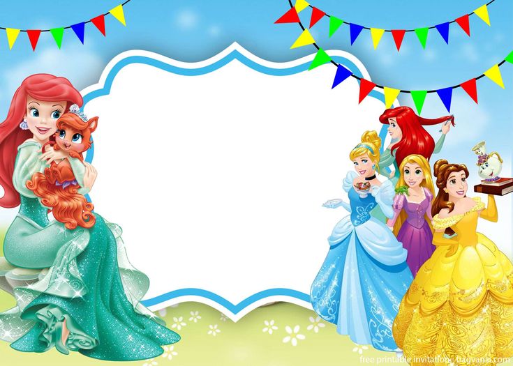 free printable disney princess happy birthday cards