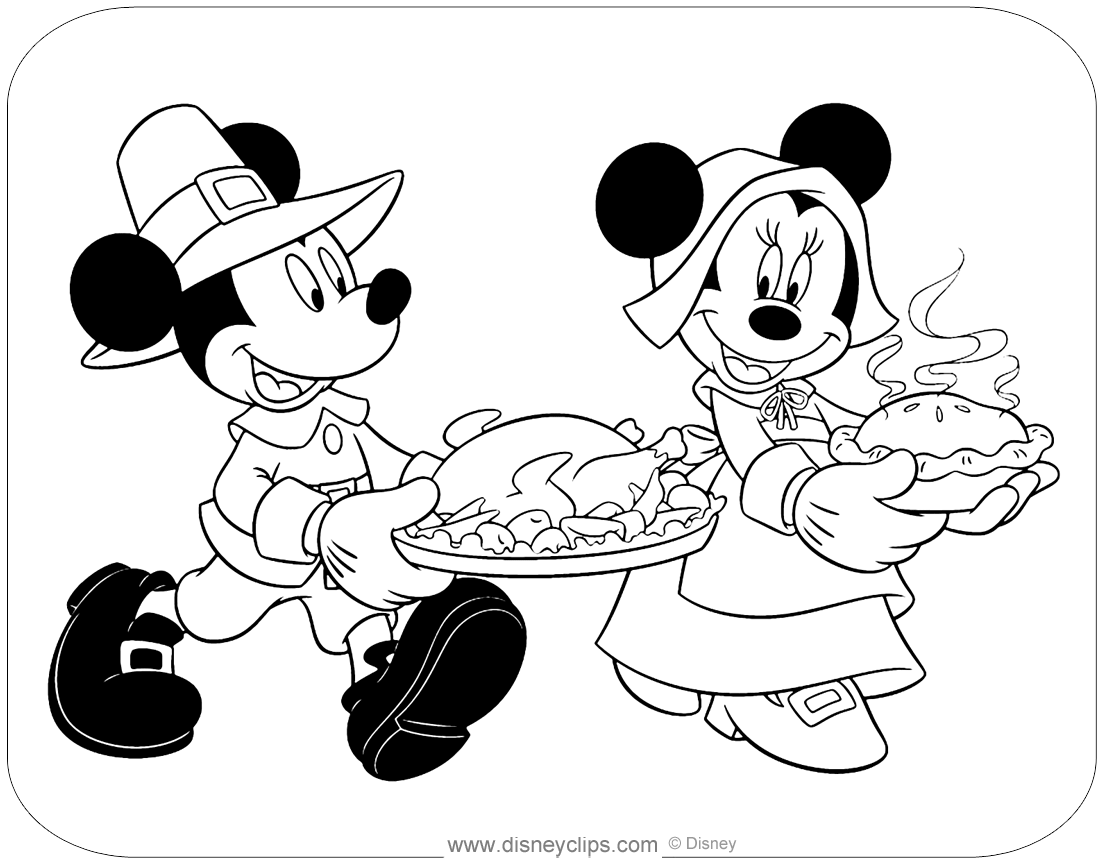 free printable disney thanksgiving coloring pages