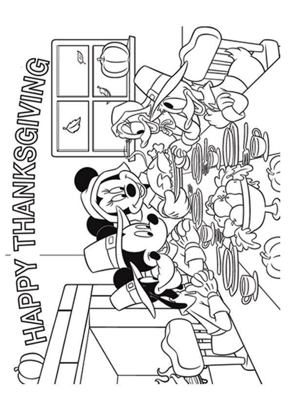free printable disney thanksgiving coloring pages