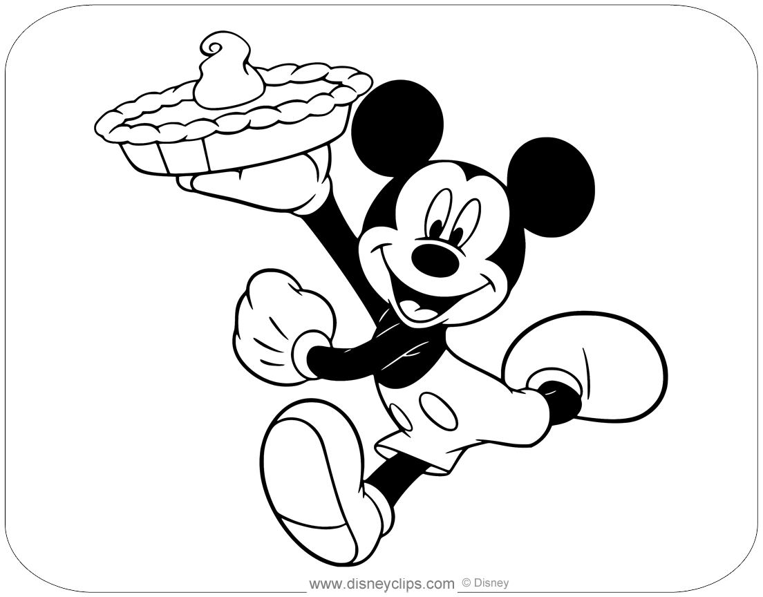 Disney Thanksgiving Coloring Pages | Disneyclips.com