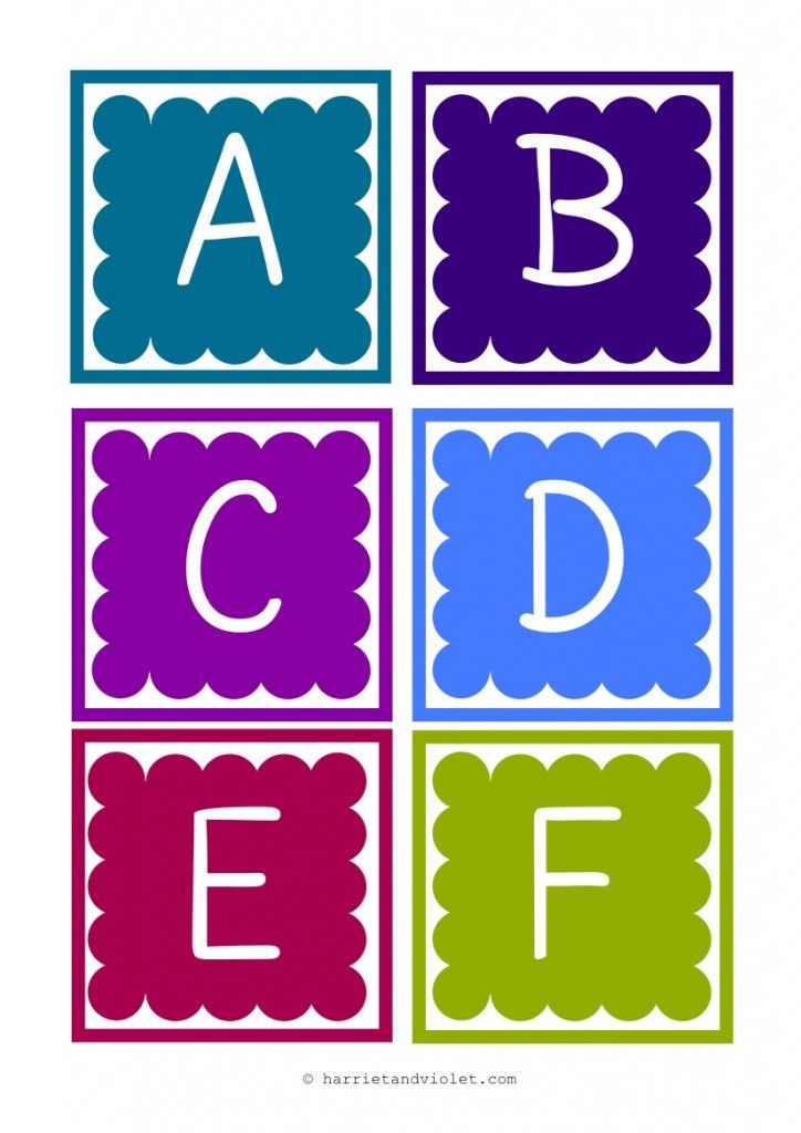 Instant Display Cartoon Style Font Coloured Backgrounds Lower Case ...