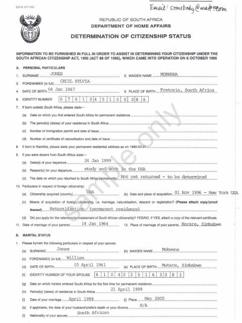 free printable divorce forms south africa