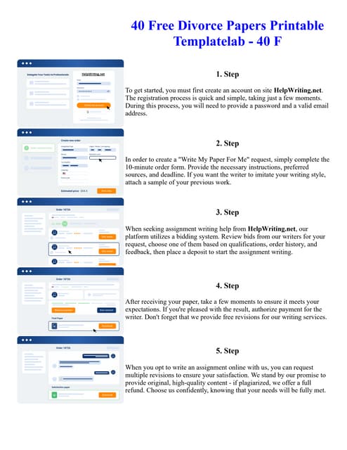 40 Free Divorce Papers Printable Templatelab - 40 F | PDF