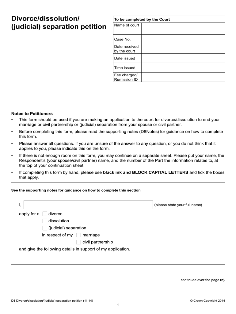 Divorce Papers Uk - Fill Online, Printable, Fillable, Blank ...