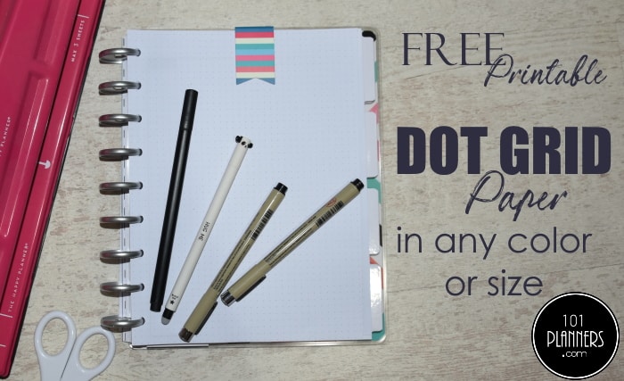 free printable dot grid paper for bullet journal