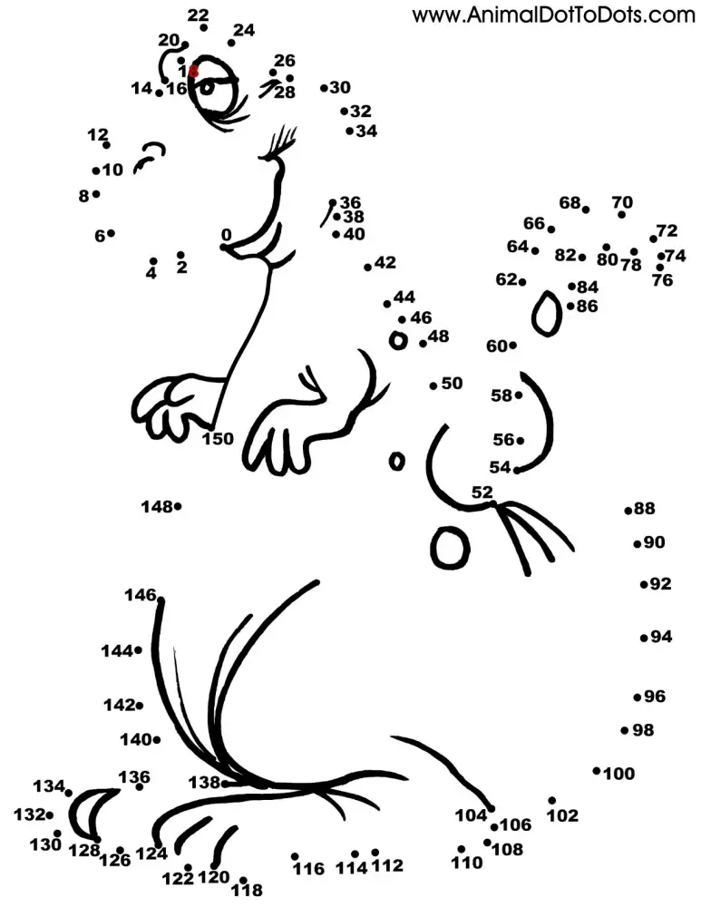 Skip-Counting by Twos: Free Printable Animal Dot-to-dot Worksheets