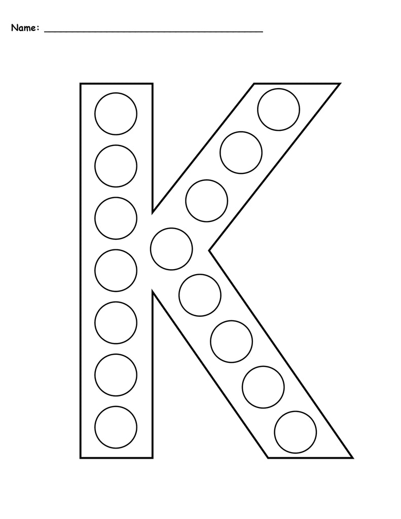 Letter K Do-A-Dot Printables - Uppercase &  Lowercase!