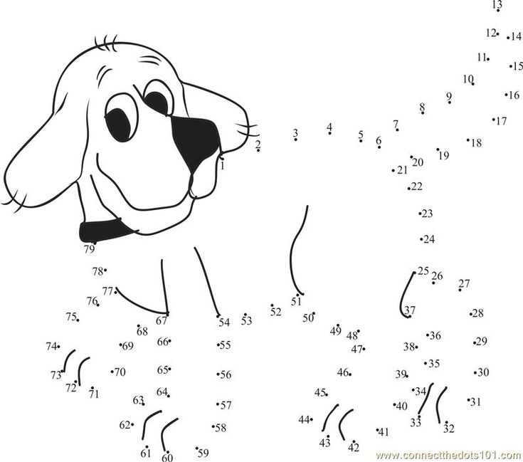 free printable dot to dot dog