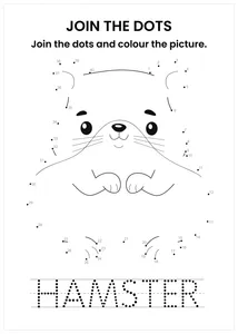 free printable dot to dot otter