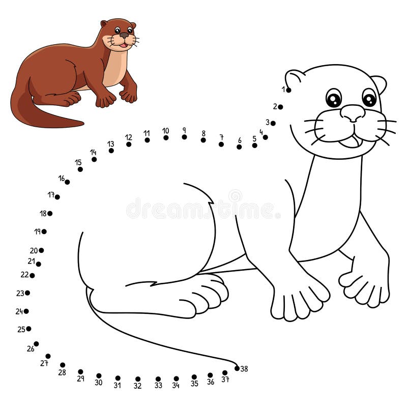 free printable dot to dot otter