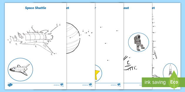 free printable dot to dot spaceship