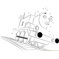 free printable dot to dot train