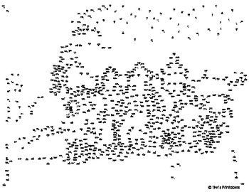 free printable dot to dot train