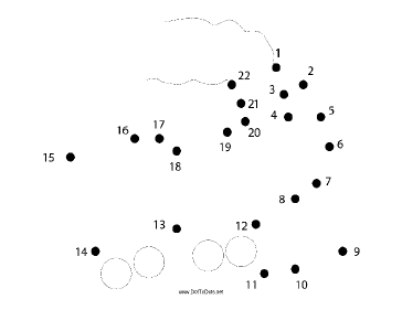 free printable dot to dot train